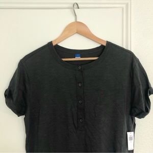 Henley T-Shirt Midi Dress